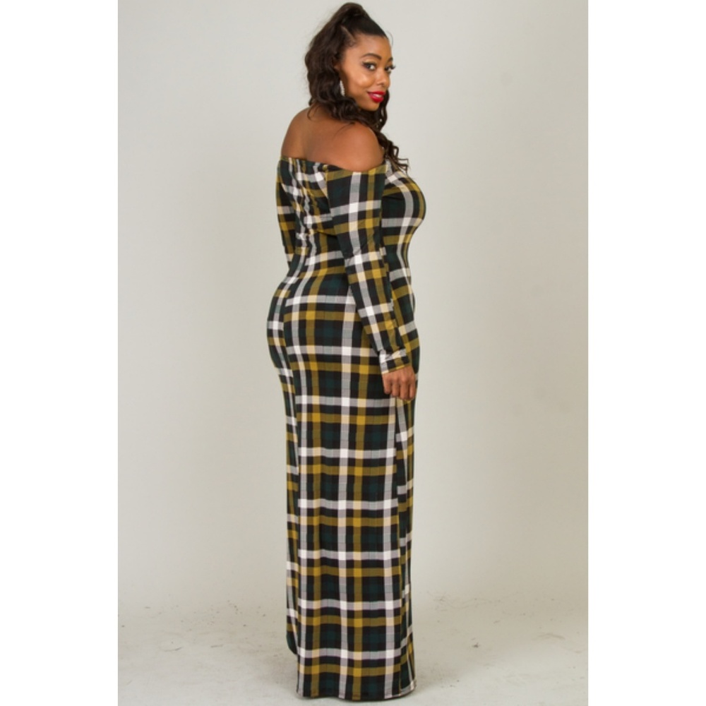 OFF SHOULDERS LONG SLEEVE MAXI DRESS - Picture 3 of 6